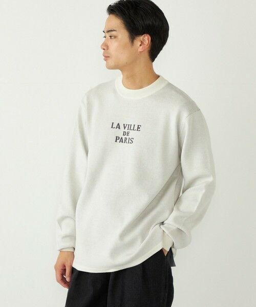 SHIPS / シップス ニット・セーター | SHIPS Colors:〈洗濯機可能〉クリーミー ロゴ クルーネック ニット | 詳細12