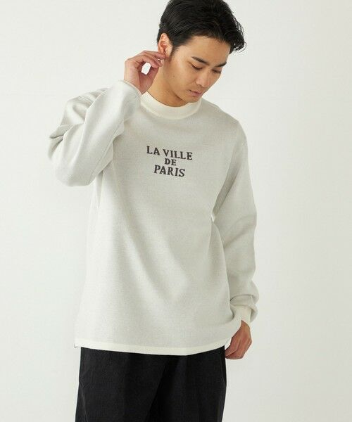 SHIPS / シップス ニット・セーター | SHIPS Colors:〈洗濯機可能〉クリーミー ロゴ クルーネック ニット | 詳細13