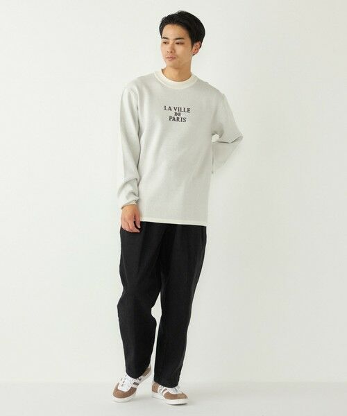 SHIPS / シップス ニット・セーター | SHIPS Colors:〈洗濯機可能〉クリーミー ロゴ クルーネック ニット | 詳細14