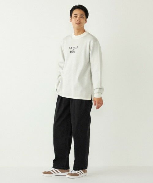 SHIPS / シップス ニット・セーター | SHIPS Colors:〈洗濯機可能〉クリーミー ロゴ クルーネック ニット | 詳細15