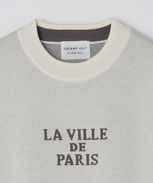 SHIPS / シップス ニット・セーター | SHIPS Colors:〈洗濯機可能〉クリーミー ロゴ クルーネック ニット | 詳細3