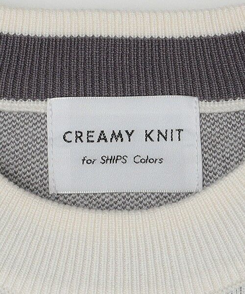 SHIPS / シップス ニット・セーター | SHIPS Colors:〈洗濯機可能〉クリーミー ロゴ クルーネック ニット | 詳細5