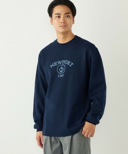 SHIPS / シップス ニット・セーター | SHIPS Colors:〈洗濯機可能〉クリーミー ロゴ クルーネック ニット | 詳細27