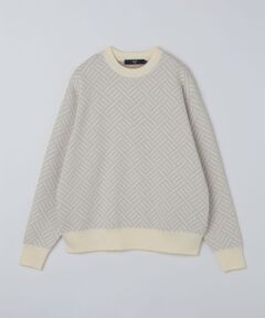 SHIPS Colors:〈手洗い可能〉Wフェイス ジャカード ニット