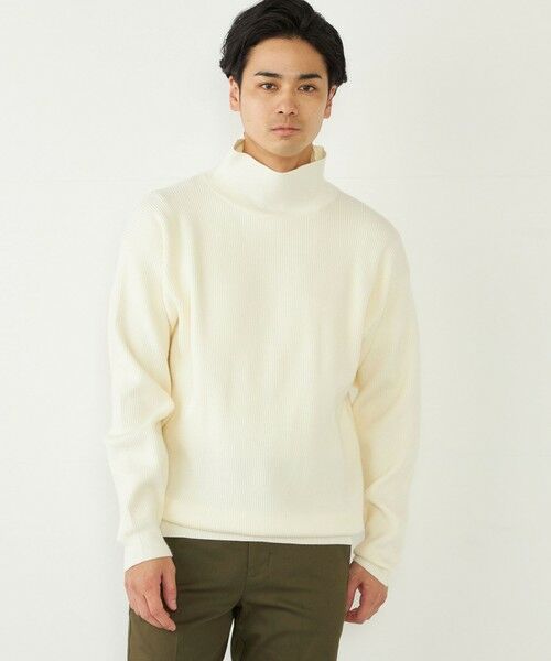 SHIPS / シップス ニット・セーター | SHIPS Colors:〈洗濯機可能〉畔編み ハイネック ニット | 詳細4