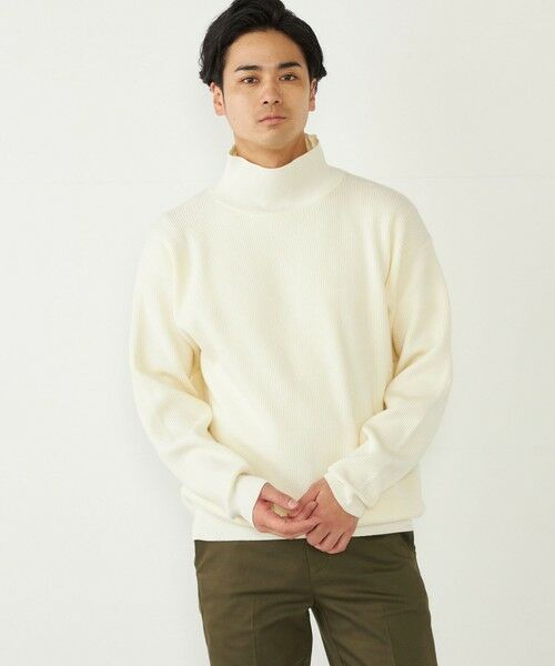 SHIPS / シップス ニット・セーター | SHIPS Colors:〈洗濯機可能〉畔編み ハイネック ニット | 詳細5