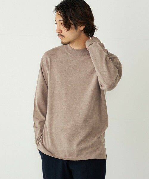 SHIPS / シップス ニット・セーター | 《一部追加予約》SHIPS Colors:〈吸湿発熱〉Solist(R)Heat モックネックニット(カーキ)