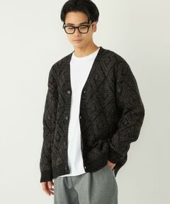 SHIPS Colors:〈手洗い可能〉ジャカード モール カーディガン