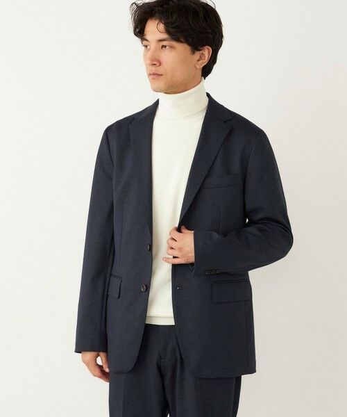 SHIPS / シップス テーラードジャケット | SHIPS Colors: AVANT ウールライク ジャージー ジャケット (セットアップ対応)(ネイビー)
