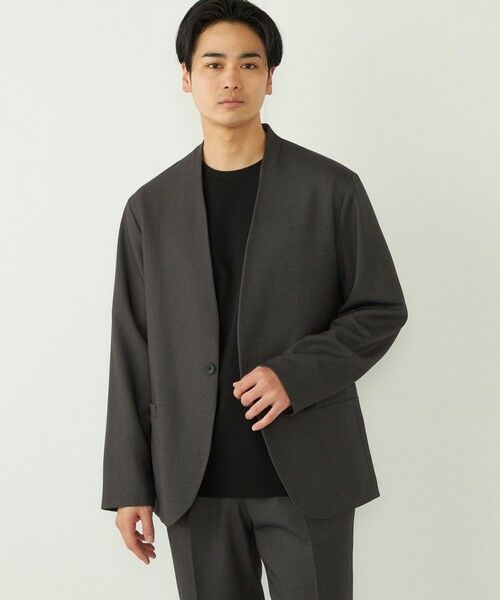 SHIPS / シップス ノーカラージャケット | 《一部追加予約》SHIPS Colors:〈手洗い可能〉ノーカラー ジャケット(セットアップ可能)◆ | 詳細4
