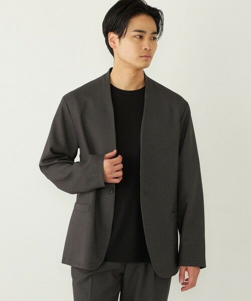 SHIPS / シップス ノーカラージャケット | 《一部追加予約》SHIPS Colors:〈手洗い可能〉ノーカラー ジャケット(セットアップ可能)◆ | 詳細5