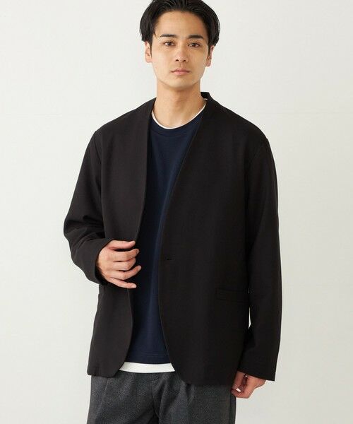 SHIPS / シップス ノーカラージャケット | 《一部追加予約》SHIPS Colors:〈手洗い可能〉ノーカラー ジャケット(セットアップ可能)◆ | 詳細12