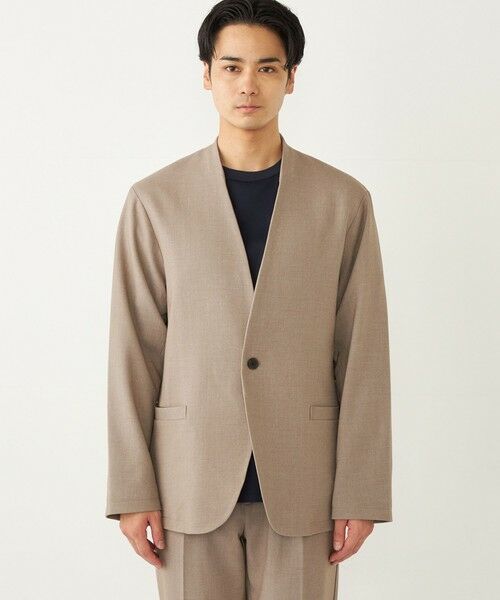 SHIPS / シップス ノーカラージャケット | 《一部追加予約》SHIPS Colors:〈手洗い可能〉ノーカラー ジャケット(セットアップ可能)◆ | 詳細25