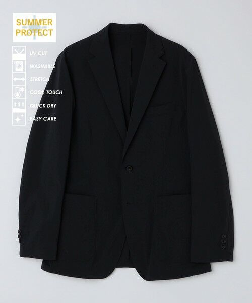 SHIPS / シップス テーラードジャケット | SHIPS Colors:〈UVカット・接触冷感・速乾・洗濯機可能〉サマープロテクト ジャケット(ブラック)