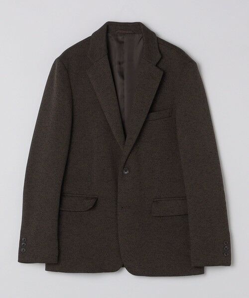 SHIPS / シップス テーラードジャケット | SHIPS Colors:セーター フリース 2ボタン ジャケット(セットアップ対応可能)◇（ダークブラウン）