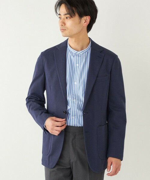 SHIPS / シップス テーラードジャケット | SHIPS Colors:〈手洗い可能〉サーフニット ジャケット(ネイビー)