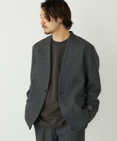 SHIPS / シップス テーラードジャケット | SHIPS Colors:T/W ツイード ノーカラー ジャケット(セットアップ対応可能)◇