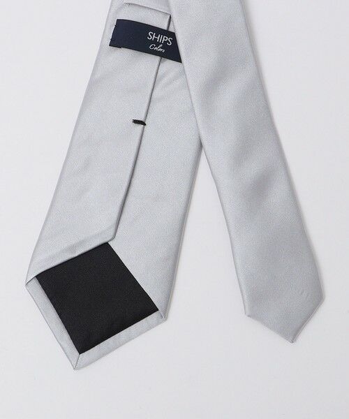 SHIPS / シップス ネクタイ | SHIPS Colors:シルバー サテン ソリッド タイ 2◇ | 詳細1