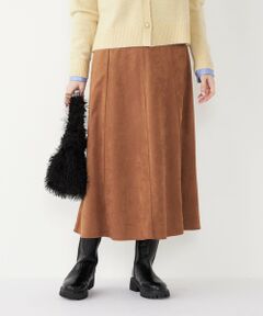 SHIPS / シップス ロング・マキシ丈スカート | SHIPS Colors:〈手洗い可能〉フェイクスエード（ポリエステル）フレアスカート