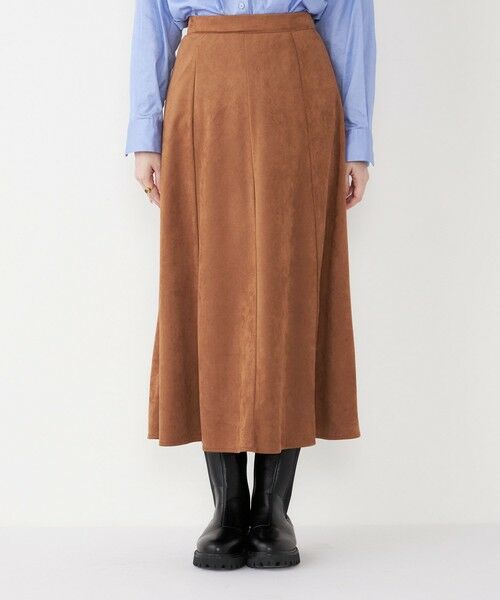 SHIPS / シップス ロング・マキシ丈スカート | SHIPS Colors:〈手洗い可能〉フェイクスエード（ポリエステル）フレアスカート | 詳細3