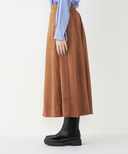 SHIPS / シップス ロング・マキシ丈スカート | SHIPS Colors:〈手洗い可能〉フェイクスエード（ポリエステル）フレアスカート | 詳細4