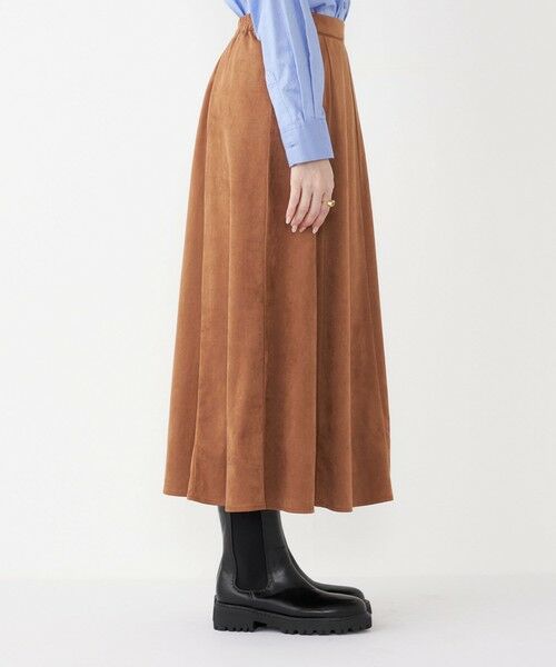 SHIPS / シップス ロング・マキシ丈スカート | SHIPS Colors:〈手洗い可能〉フェイクスエード（ポリエステル）フレアスカート | 詳細6