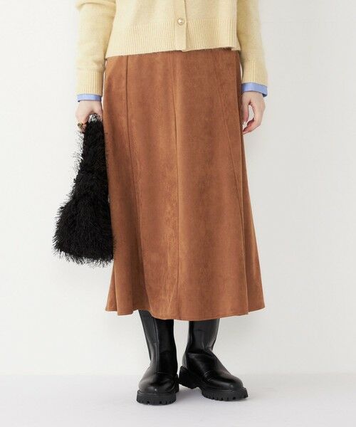 SHIPS / シップス ロング・マキシ丈スカート | SHIPS Colors:〈手洗い可能〉フェイクスエード（ポリエステル）フレアスカート | 詳細7