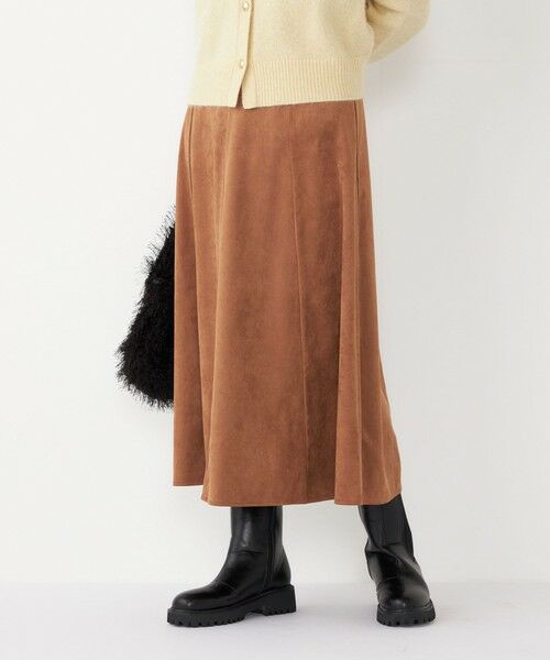 SHIPS / シップス ロング・マキシ丈スカート | SHIPS Colors:〈手洗い可能〉フェイクスエード（ポリエステル）フレアスカート | 詳細8