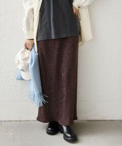 SHIPS / シップス ロング・マキシ丈スカート | SHIPS Colors:〈手洗い可能〉ポリエステル ベロア プリーツ タイトスカート