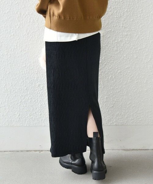 SHIPS / シップス ロング・マキシ丈スカート | SHIPS Colors:〈手洗い可能〉ポリエステル ベロア プリーツ タイトスカート | 詳細6