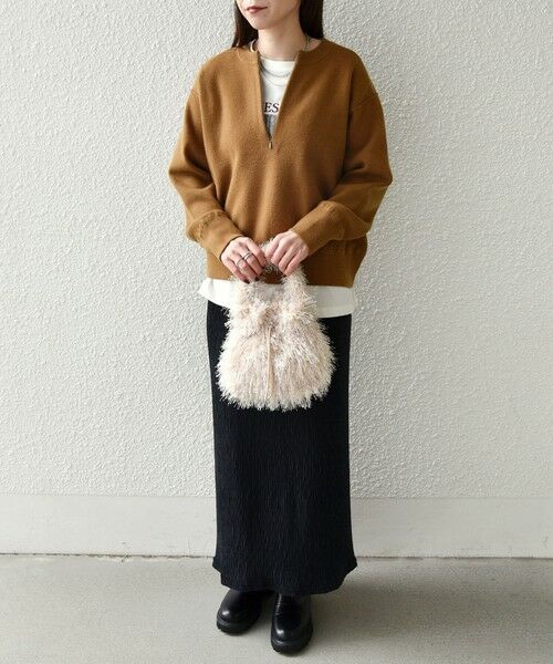 SHIPS / シップス ロング・マキシ丈スカート | SHIPS Colors:〈手洗い可能〉ポリエステル ベロア プリーツ タイトスカート | 詳細15