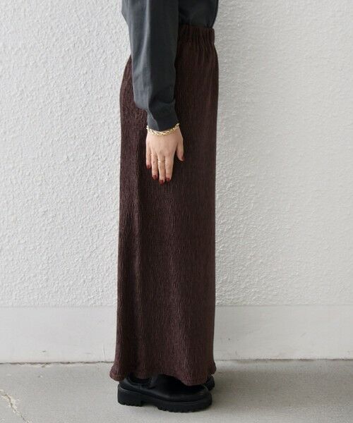 SHIPS / シップス ロング・マキシ丈スカート | SHIPS Colors:〈手洗い可能〉ポリエステル ベロア プリーツ タイトスカート | 詳細14