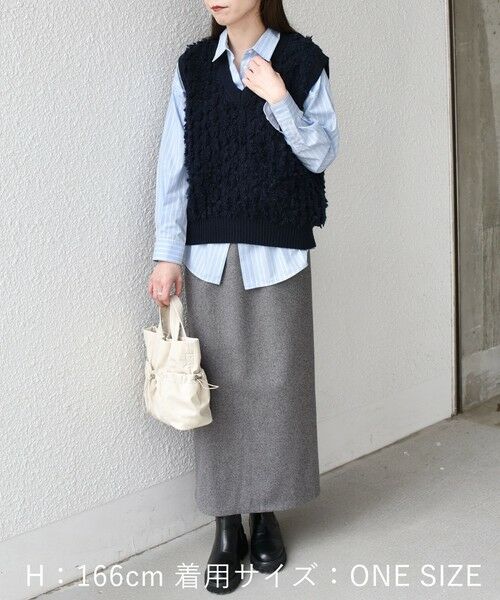 SHIPS / シップス ロング・マキシ丈スカート | SHIPS Colors:〈手洗い可能〉ジャージー へリボーン / チェック タイトスカート | 詳細10