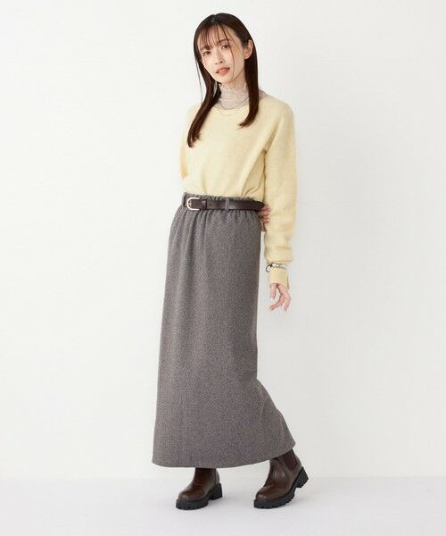 SHIPS / シップス ロング・マキシ丈スカート | SHIPS Colors:〈手洗い可能〉ジャージー へリボーン / チェック タイトスカート | 詳細12