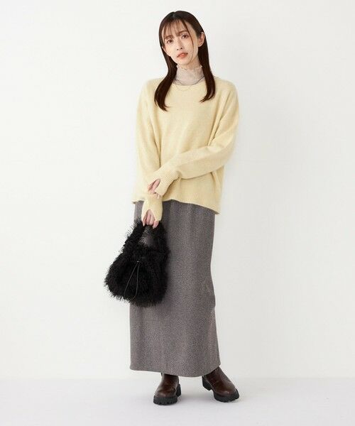 SHIPS / シップス ロング・マキシ丈スカート | SHIPS Colors:〈手洗い可能〉ジャージー へリボーン / チェック タイトスカート | 詳細15