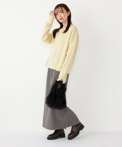 SHIPS / シップス ロング・マキシ丈スカート | SHIPS Colors:〈手洗い可能〉ジャージー へリボーン / チェック タイトスカート | 詳細16