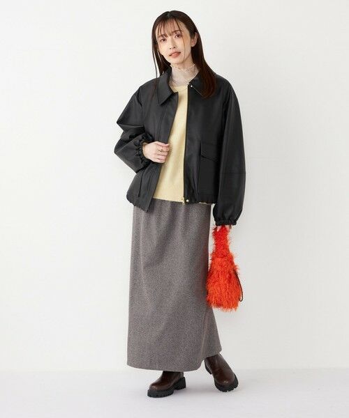 SHIPS / シップス ロング・マキシ丈スカート | SHIPS Colors:〈手洗い可能〉ジャージー へリボーン / チェック タイトスカート | 詳細21