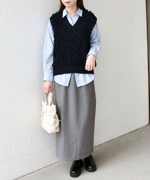 SHIPS / シップス ロング・マキシ丈スカート | SHIPS Colors:〈手洗い可能〉ジャージー へリボーン / チェック タイトスカート | 詳細22