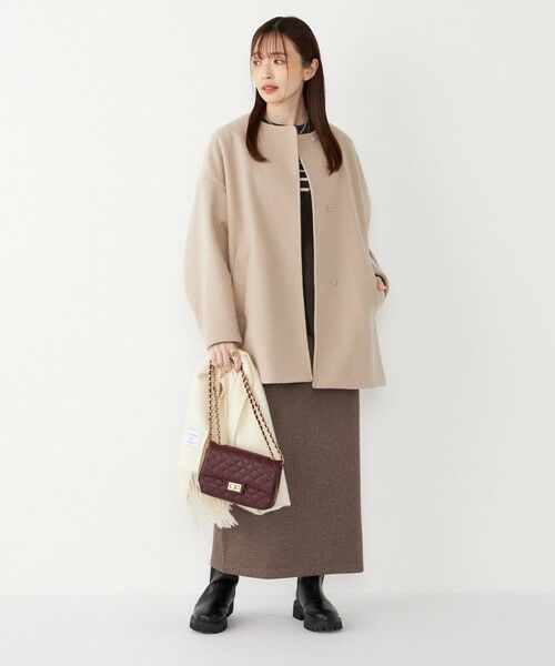 SHIPS / シップス ロング・マキシ丈スカート | SHIPS Colors:〈手洗い可能〉ジャージー へリボーン / チェック タイトスカート | 詳細24