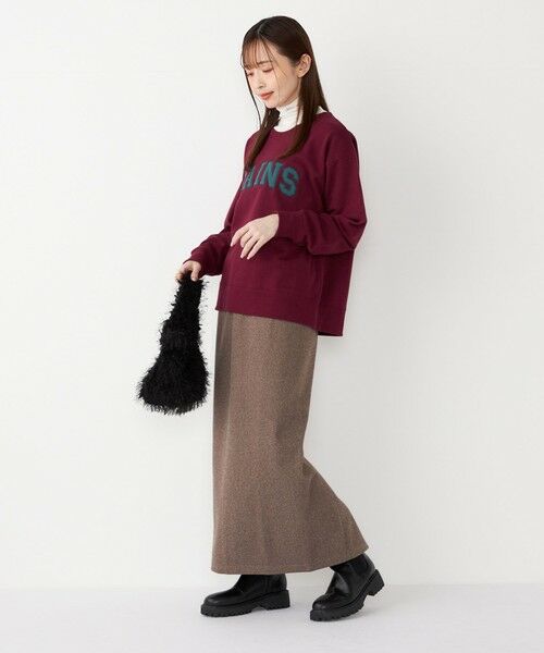 SHIPS / シップス ロング・マキシ丈スカート | SHIPS Colors:〈手洗い可能〉ジャージー へリボーン / チェック タイトスカート | 詳細25