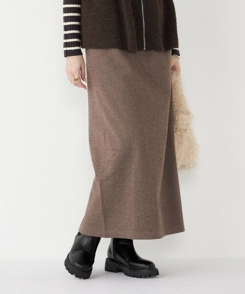 SHIPS / シップス ロング・マキシ丈スカート | SHIPS Colors:〈手洗い可能〉ジャージー へリボーン / チェック タイトスカート | 詳細27