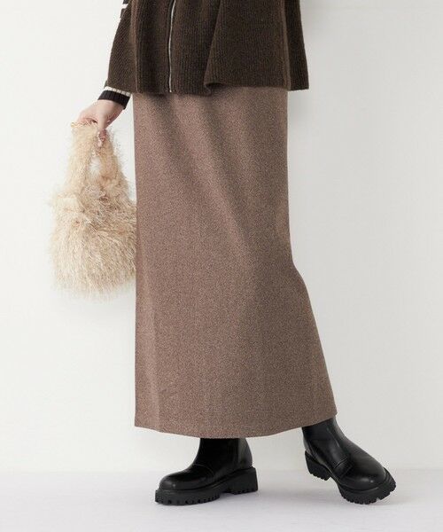 SHIPS / シップス ロング・マキシ丈スカート | SHIPS Colors:〈手洗い可能〉ジャージー へリボーン / チェック タイトスカート | 詳細28