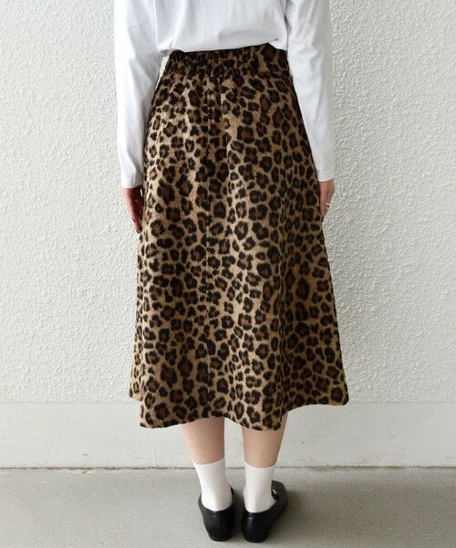 SHIPS / シップス ロング・マキシ丈スカート | SHIPS Colors:〈手洗い可能〉レオパード ジャカード タック スカート | 詳細14