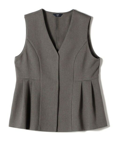 SHIPS / シップス ベスト | SHIPS Colors:〈手洗い可能〉ウールライク ペプラムベスト 2（セットアップ対応可能）◇ | 詳細1
