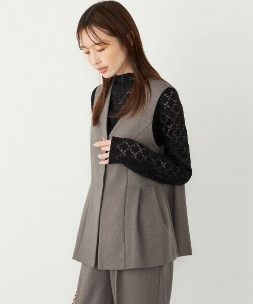 SHIPS / シップス ベスト | SHIPS Colors:〈手洗い可能〉ウールライク ペプラムベスト 2（セットアップ対応可能）◇ | 詳細14