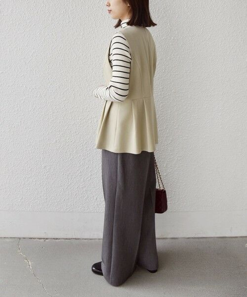 SHIPS / シップス ベスト | SHIPS Colors:〈手洗い可能〉ウールライク ペプラムベスト 2（セットアップ対応可能）◇ | 詳細19