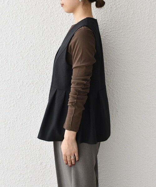 SHIPS / シップス ベスト | SHIPS Colors:〈手洗い可能〉ウールライク ペプラムベスト 2（セットアップ対応可能）◇ | 詳細26