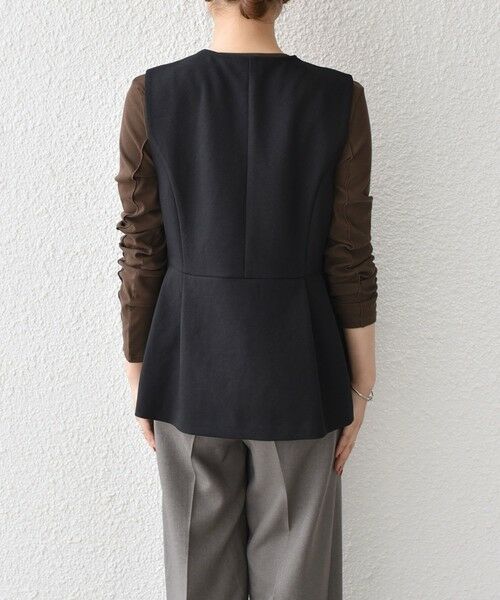 SHIPS / シップス ベスト | SHIPS Colors:〈手洗い可能〉ウールライク ペプラムベスト 2（セットアップ対応可能）◇ | 詳細27