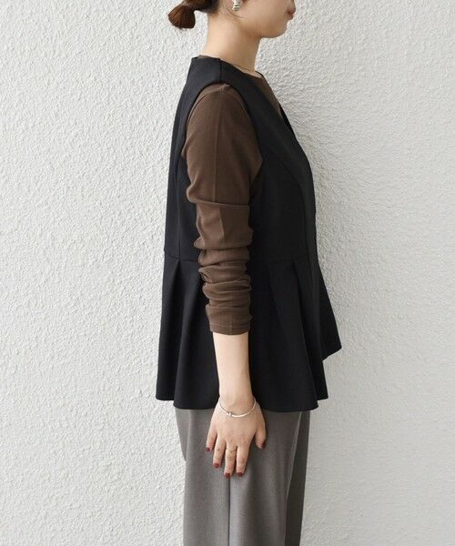 SHIPS / シップス ベスト | SHIPS Colors:〈手洗い可能〉ウールライク ペプラムベスト 2（セットアップ対応可能）◇ | 詳細28