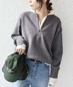 SHIPS / シップス ニット・セーター | 《追加・新色予約》SHIPS Colors:〈手洗い可能〉フロント ジップ ニット◆